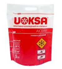 Противогололёдный реагент UOKSA Актив -30°C, 5 кг мешок
