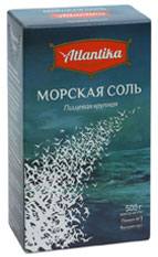 Копия Соль морская пищевая "АТЛАНТИКА" крупная фасованная по 1 кг в картонные пачки