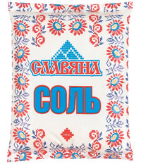 Соль самосадочная пищевая помол № 1 "Славяна", фасованная по 1кг в п/э пакет.